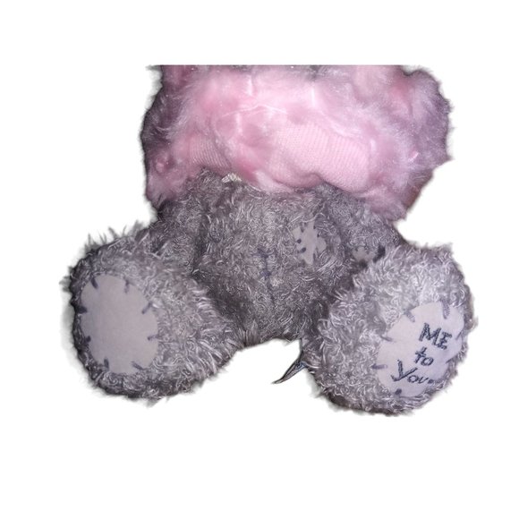 Carte Blanche Me to You Gray Bear Pink Coat Stuffed Animal Snowflake 6 Inch Plus - Picture 3 of 9
